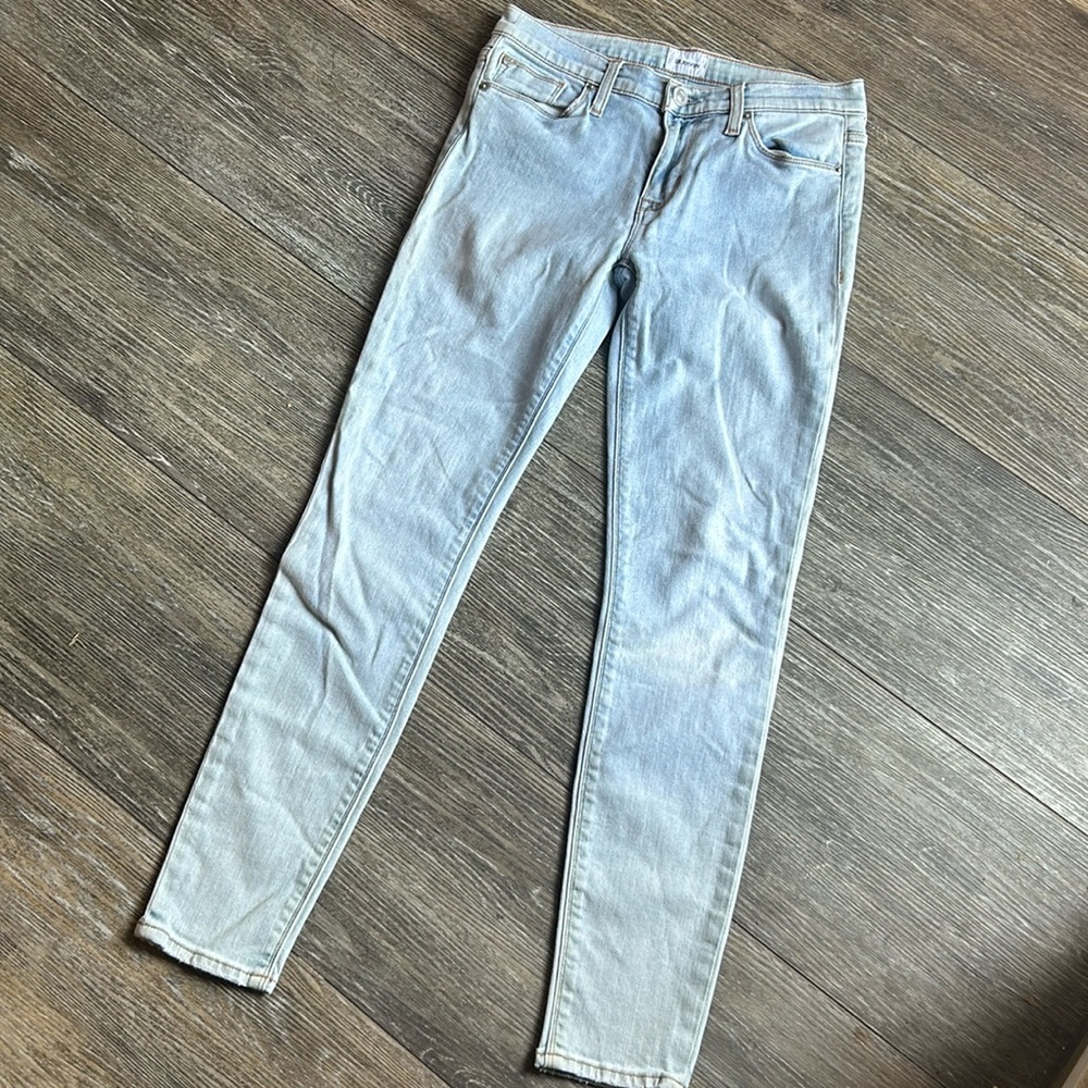 Hudson light wash skinny jeans